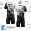 Custom Black White Modern Polka Dot Sublimation Soccer Uniform Jersey