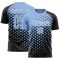 Custom Black Light Blue-White Modern Polka Dot Sublimation Soccer Uniform Jersey