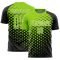 Custom Black Neon Green-White Modern Polka Dot Sublimation Soccer Uniform Jersey