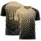 Custom Black Vegas Gold Modern Polka Dot Sublimation Soccer Uniform Jersey