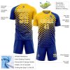 Custom Royal Yellow-White Modern Polka Dot Sublimation Soccer Uniform Jersey