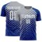 Custom Royal White-Gray Modern Polka Dot Sublimation Soccer Uniform Jersey
