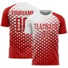 Custom Red White Modern Polka Dot Sublimation Soccer Uniform Jersey