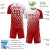 Custom Red White Modern Polka Dot Sublimation Soccer Uniform Jersey