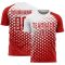 Custom Red White Modern Polka Dot Sublimation Soccer Uniform Jersey
