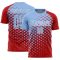 Custom Red Light Blue-White Modern Polka Dot Sublimation Soccer Uniform Jersey
