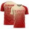 Custom Red Cream Modern Polka Dot Sublimation Soccer Uniform Jersey